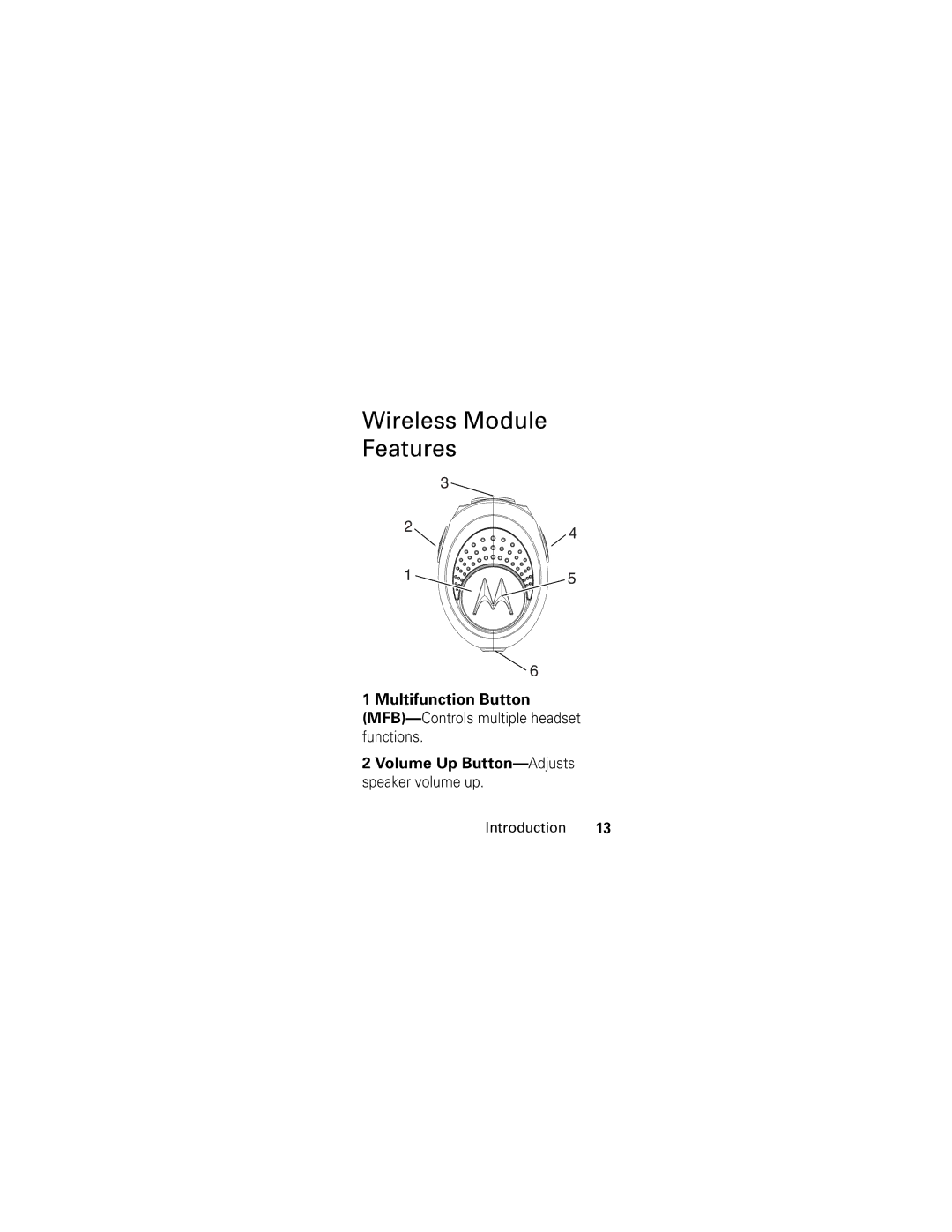 Motorola HS830 manual Wireless Module Features 