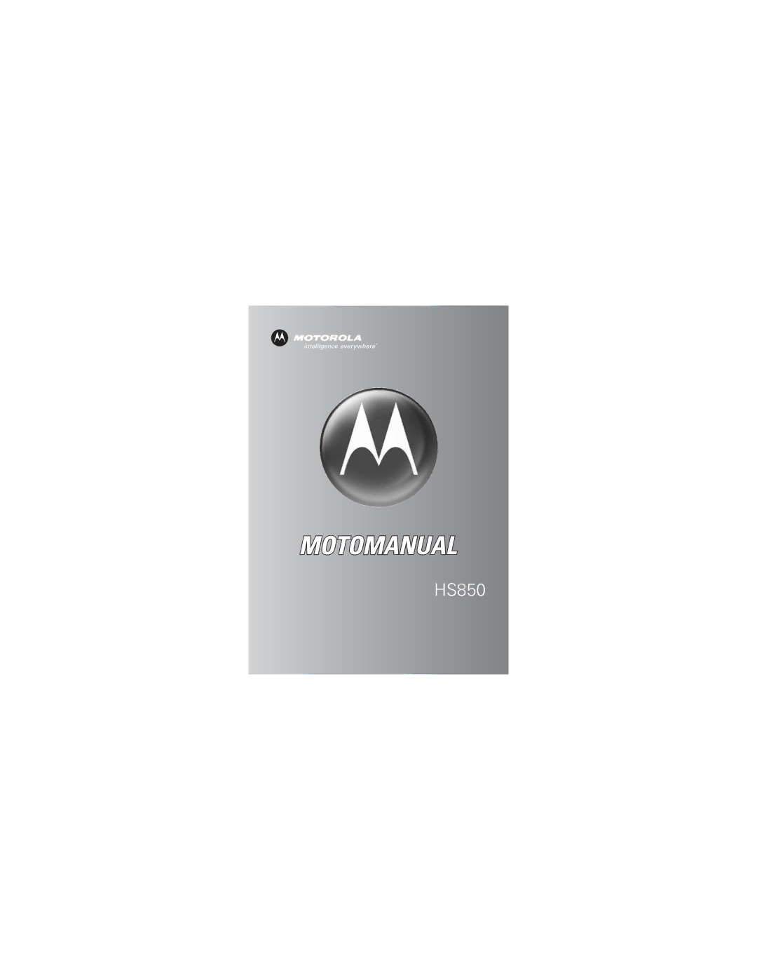 Motorola HS850 manual 