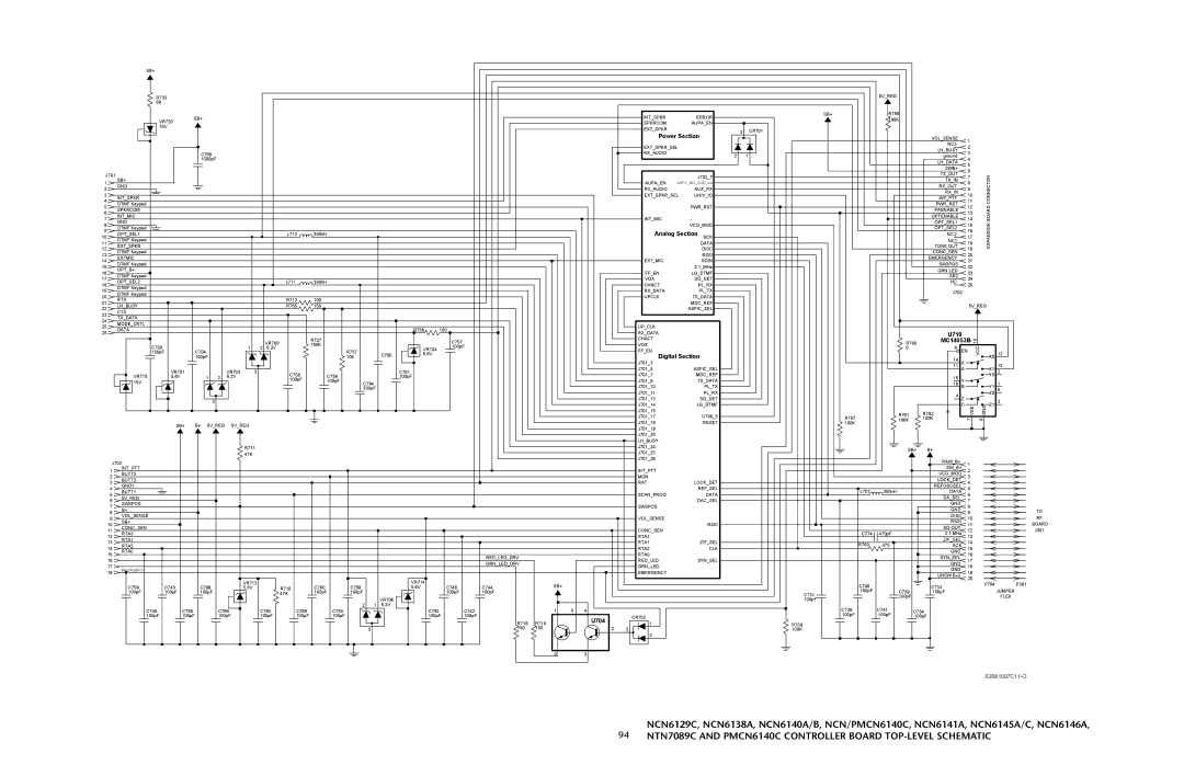 Motorola HT 1000 SB+ Intspkr Error, Spkrcom Aupaen Extspkr, Volsense NC3 Extspkrsel, Rxaudio Lhbusy, Lhdata SWB+, NC1 Disc 