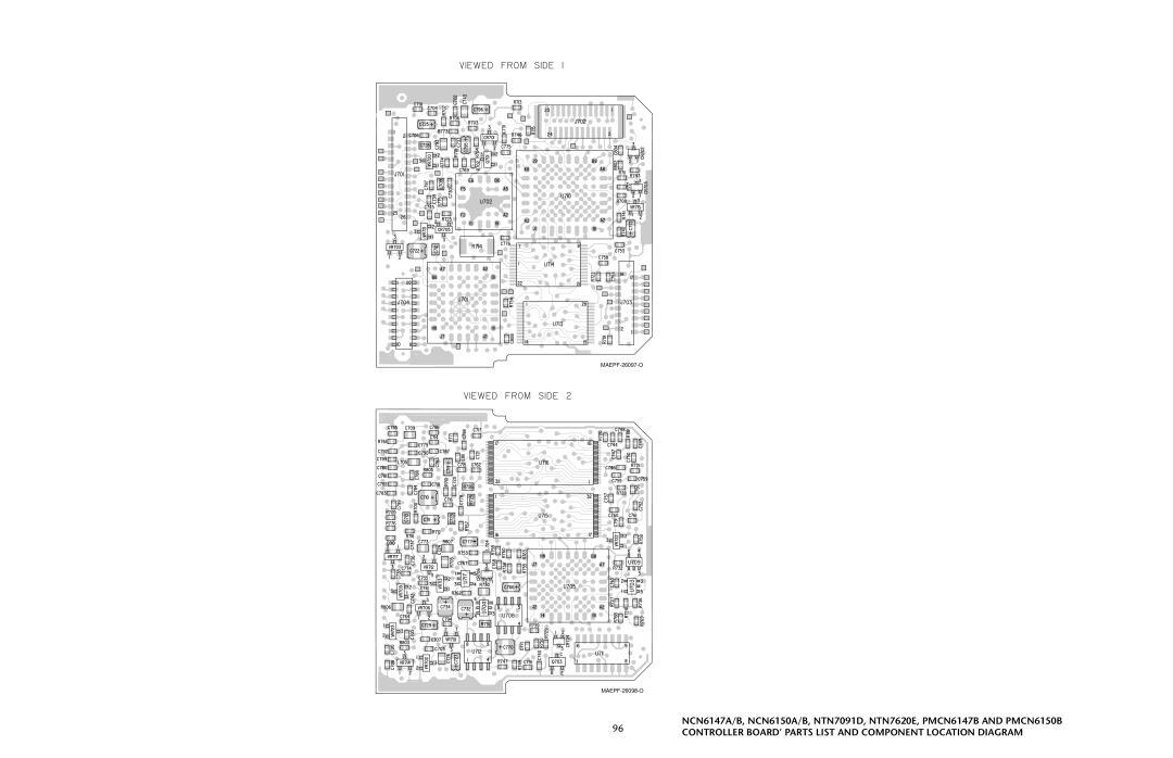 Motorola HT 1000 service manual Controller BOARD’ Parts List and Component Location Diagram 