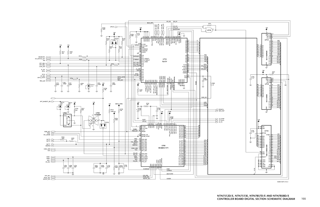 Motorola HT 1000 Scirx Eecs Muxcntl SEL LED, Uvcs, Lcd, UV2CS Bootstrp, Clke Upclk CLK4XE OEB Override Lhrstob Lhrsti, Ceb 