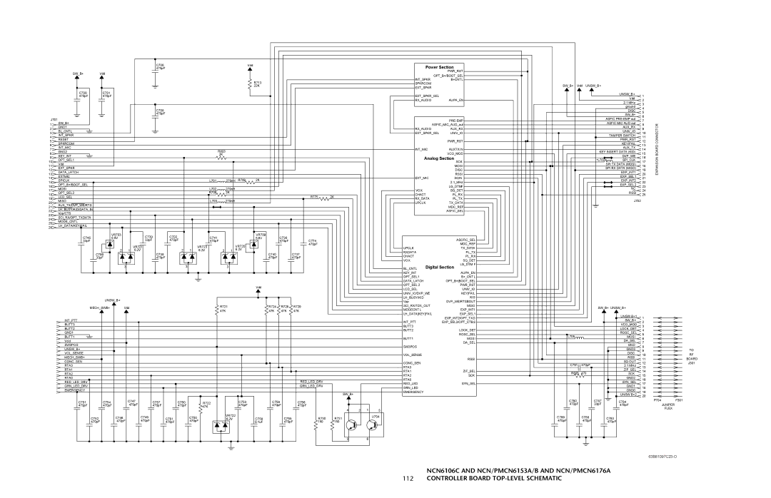 Motorola HT 1000 service manual Power Section, Digital Section 