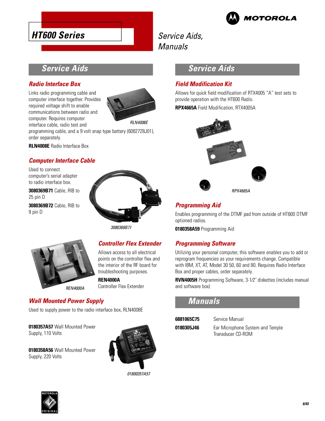 Motorola HT600 Series manual Manuals 