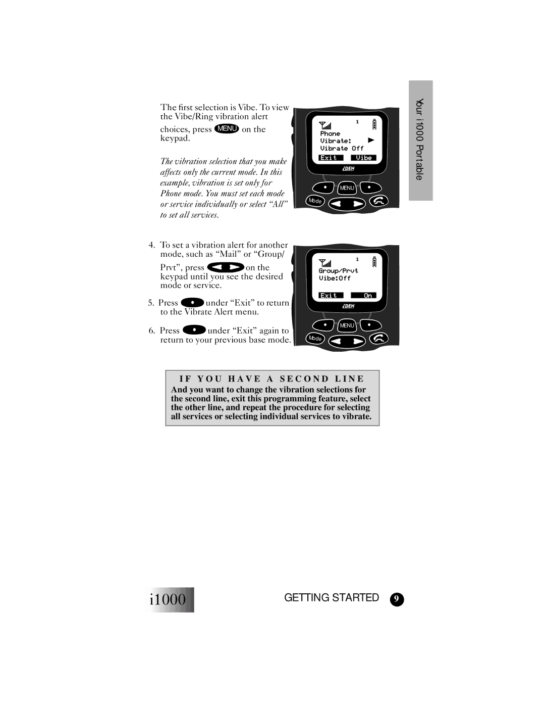 Motorola i1000 manual Y O U H a V E a S E C O N D L I N E 