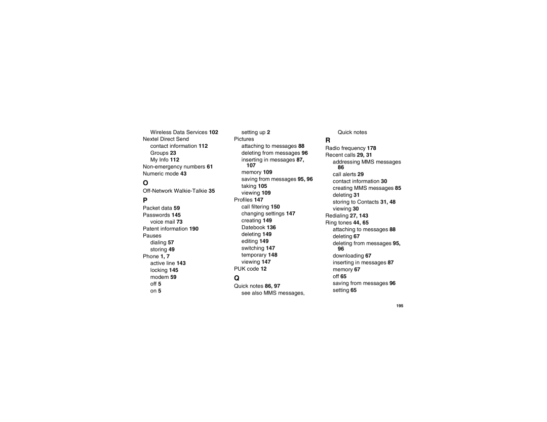 Motorola I275 manual 195 