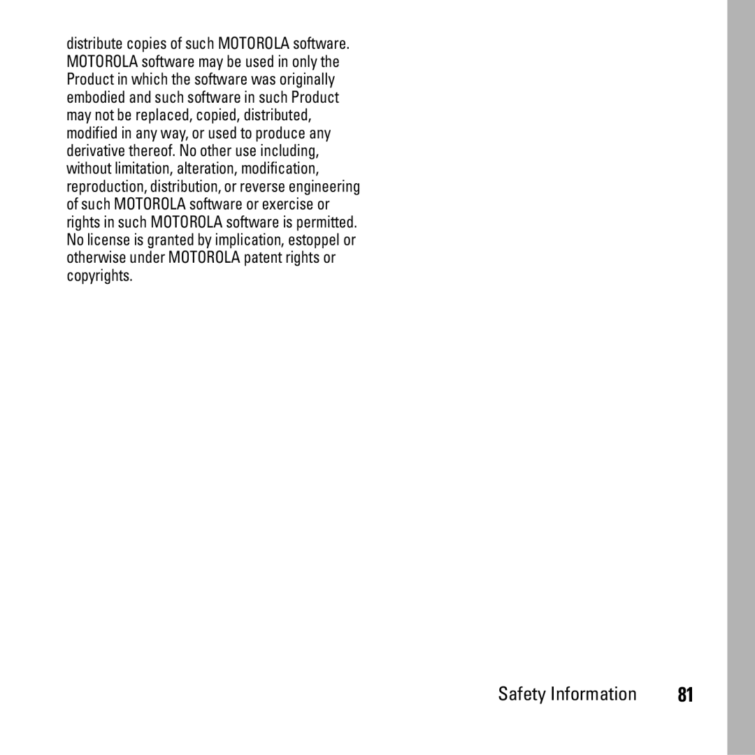 Motorola i290 manual Safety Information 