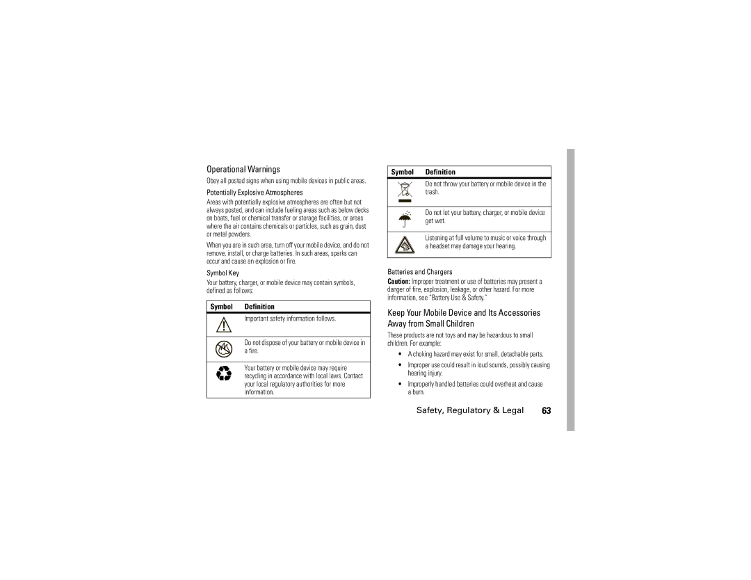 Motorola i296 manual Operational Warnings, Potentially Explosive Atmospheres 