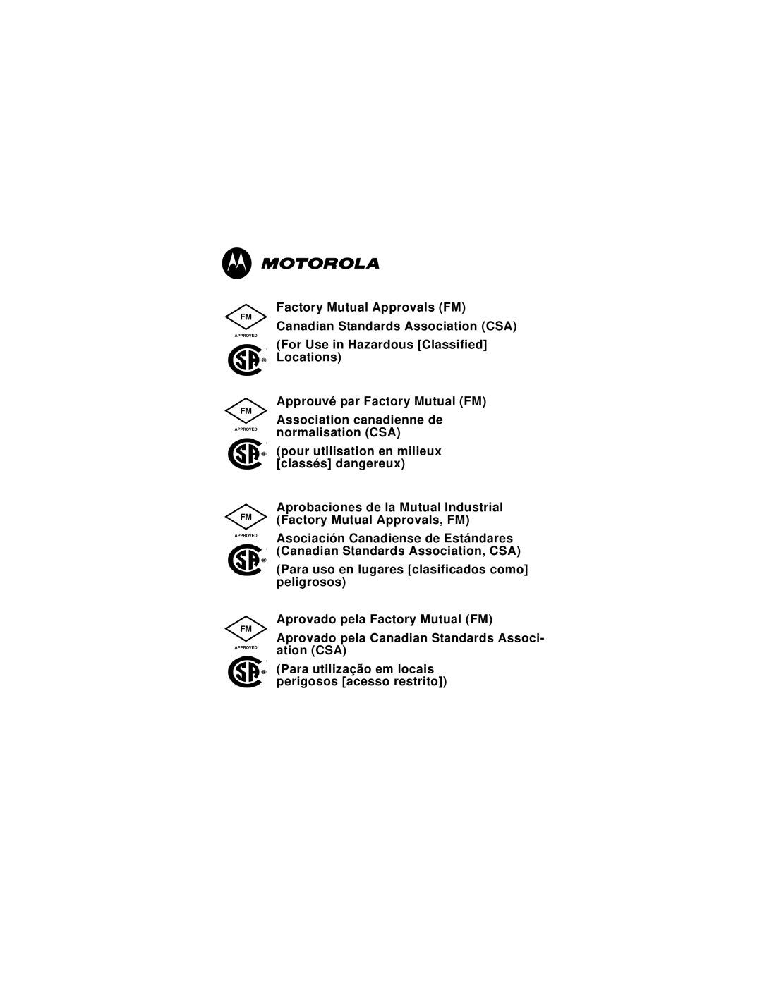 Motorola i325 manual Approved 