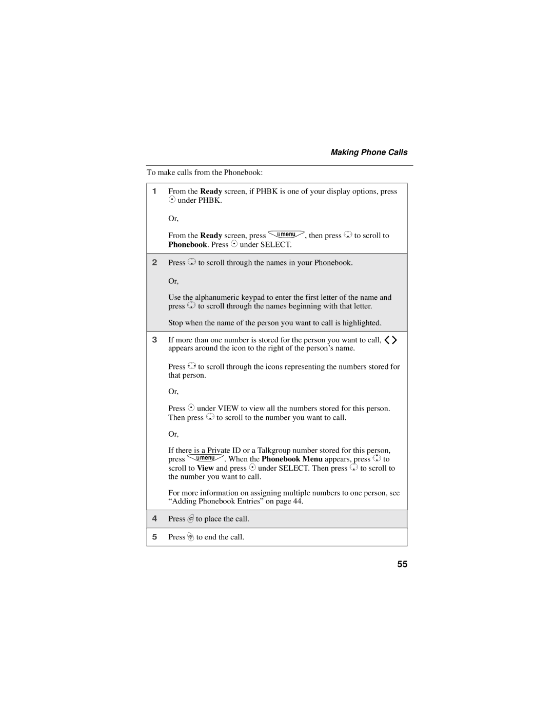 Motorola i325 manual Making Phone Calls 