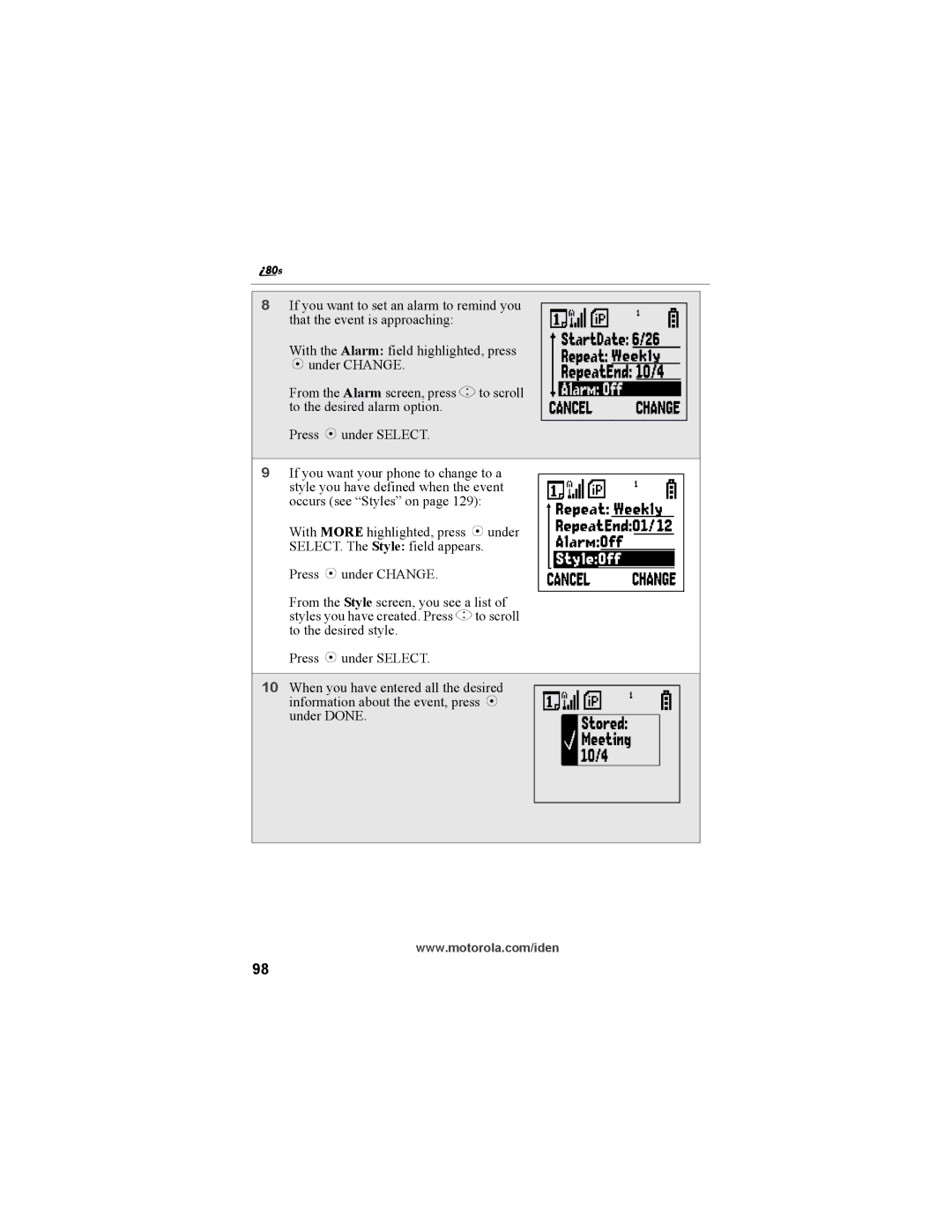 Motorola i335 manual 