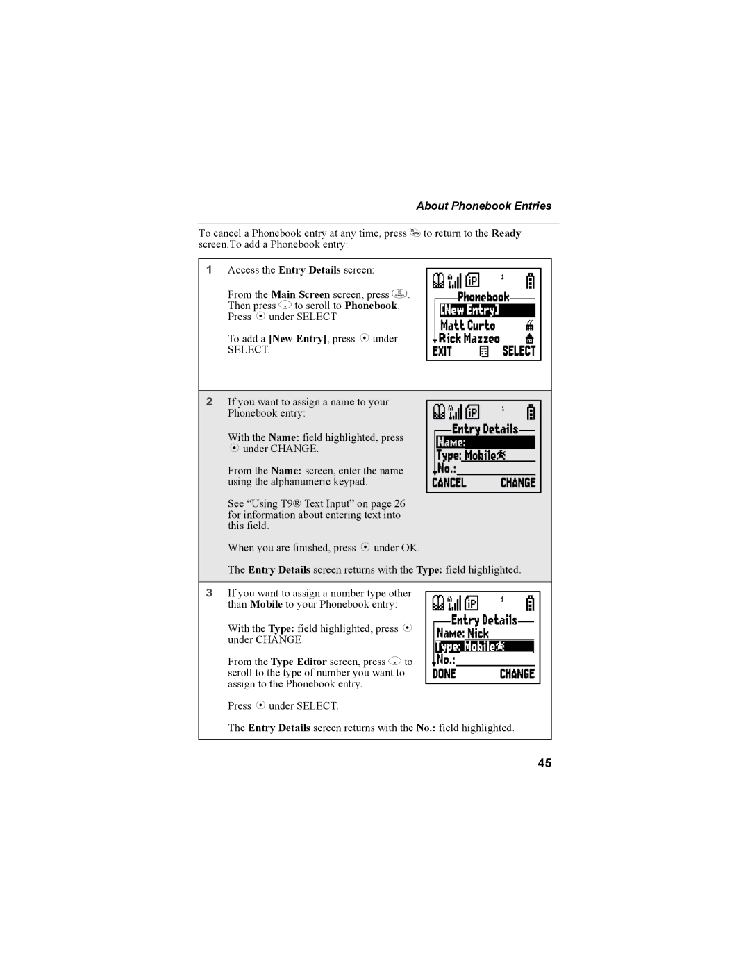 Motorola i335 manual Select 