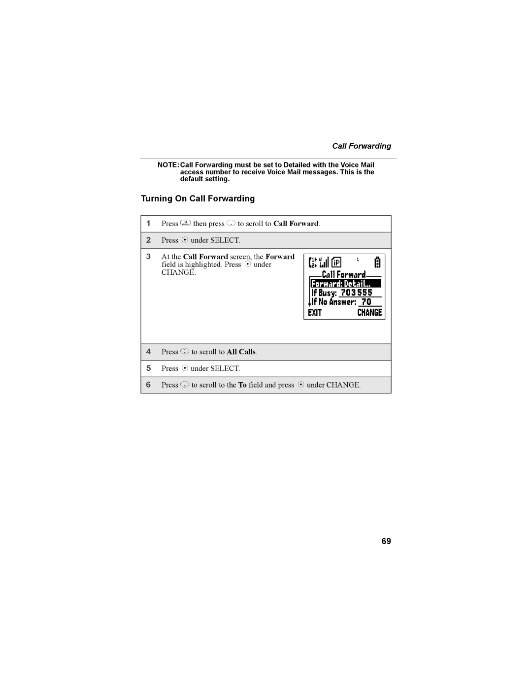 Motorola i335 manual Turning On Call Forwarding 