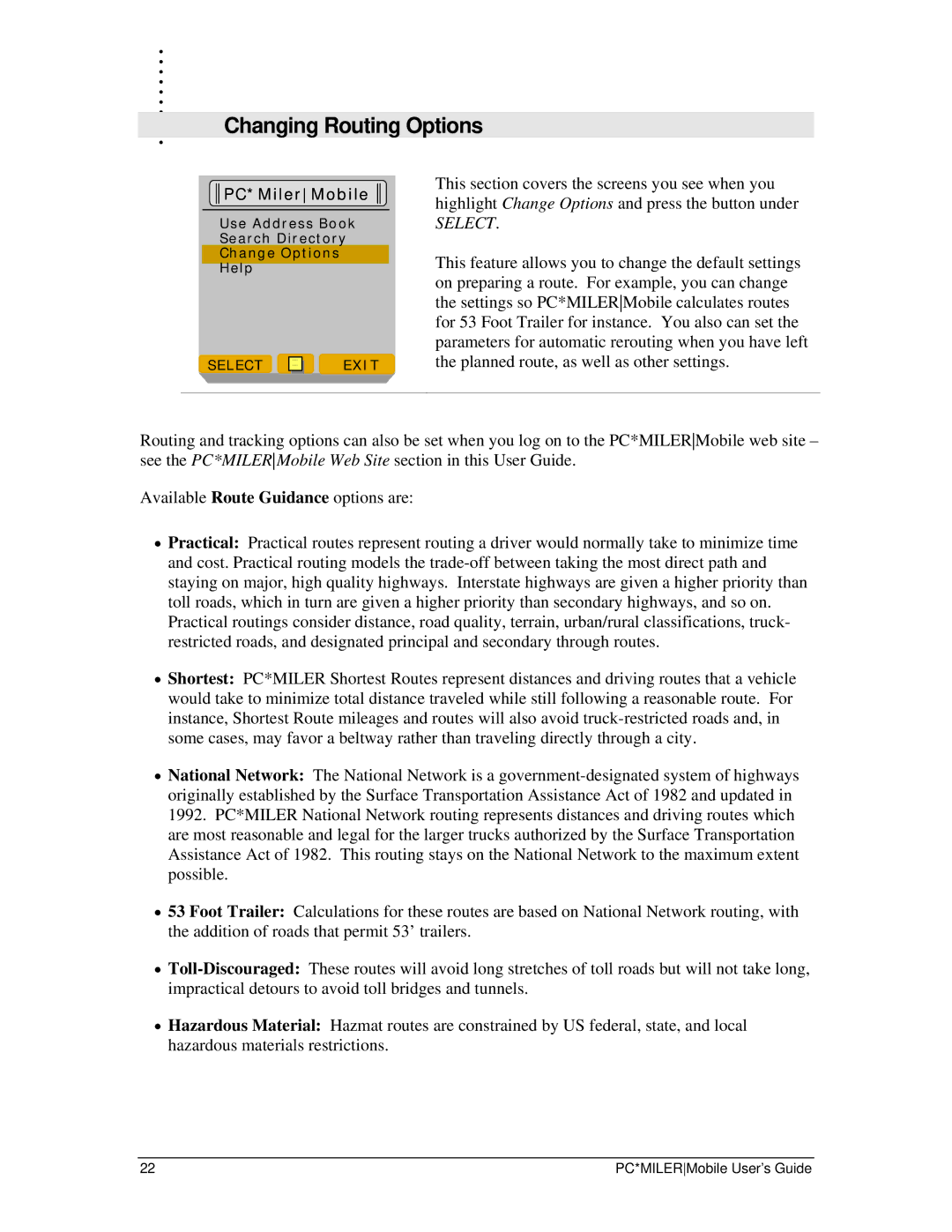 Motorola I355 manual Changing Routing Options 