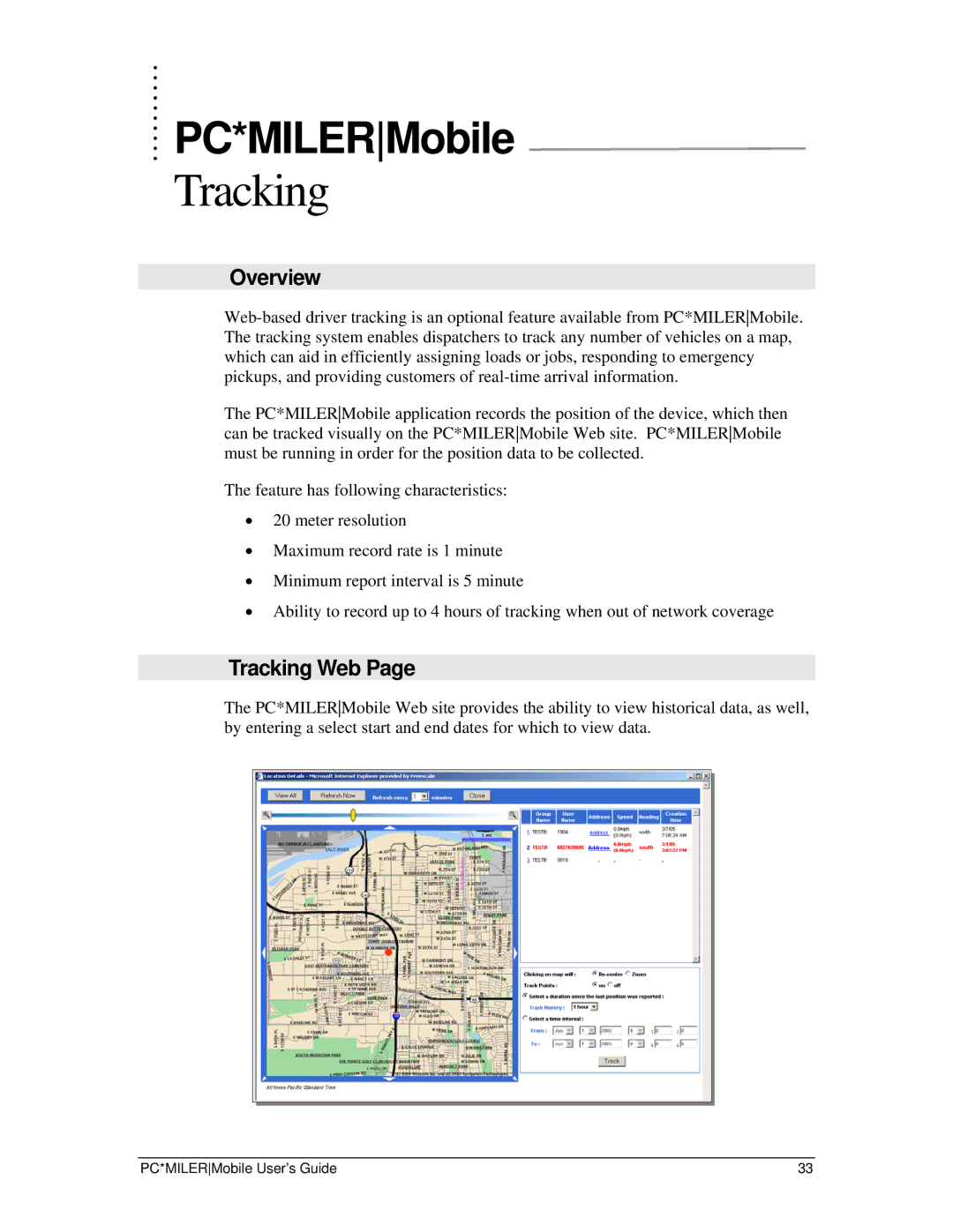 Motorola I355 manual Tracking Web 