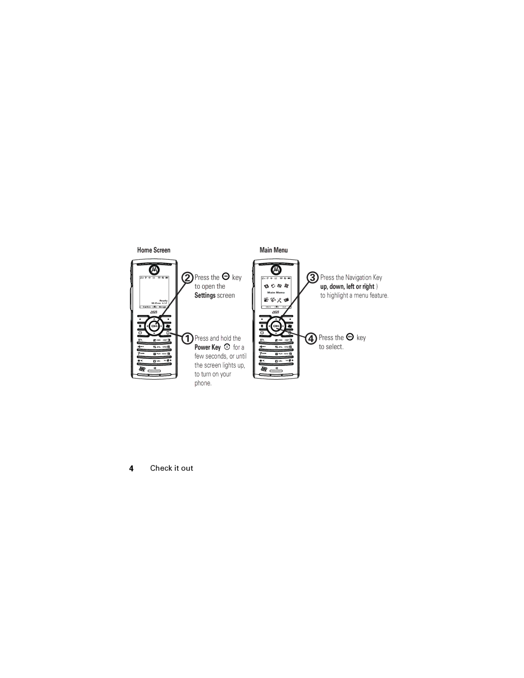 Motorola i425 manual Home Screen 