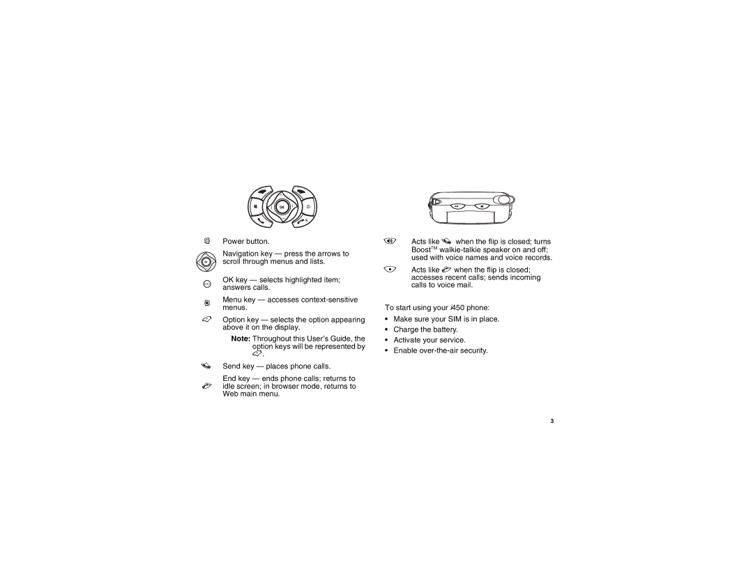 Motorola i450 manual Idle screen in browser mode, returns to Web main menu 