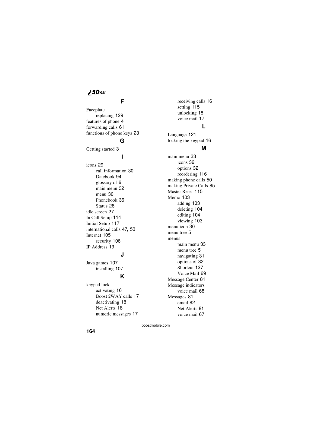Motorola i50sx manual 164 