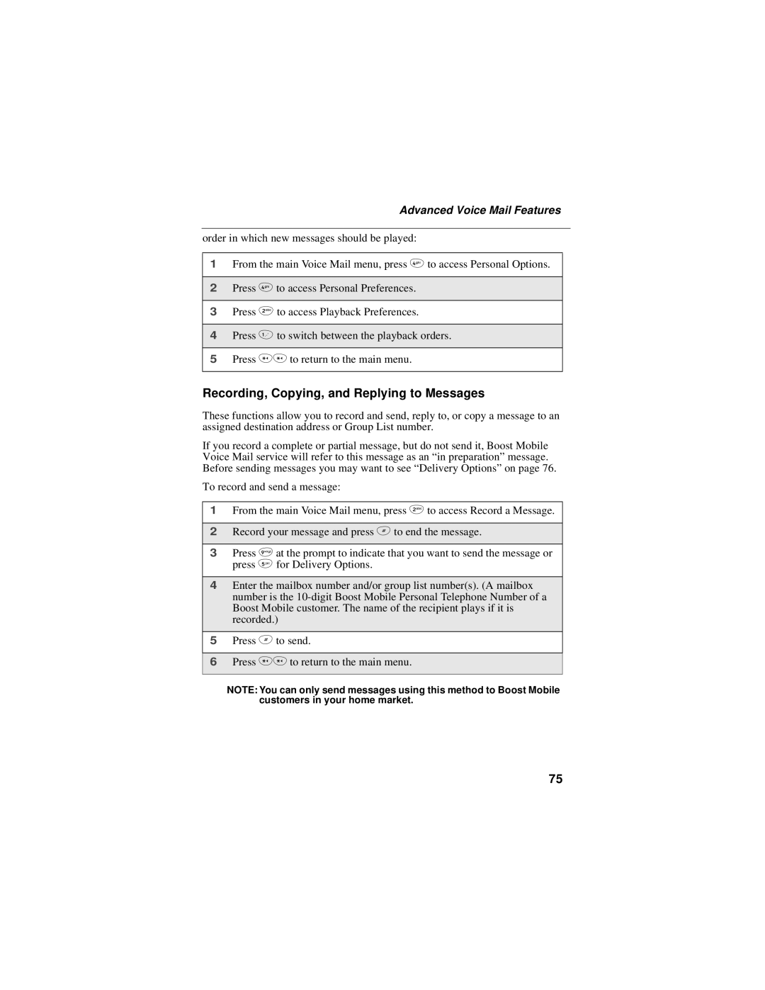 Motorola i50sx manual Recording, Copying, and Replying to Messages 