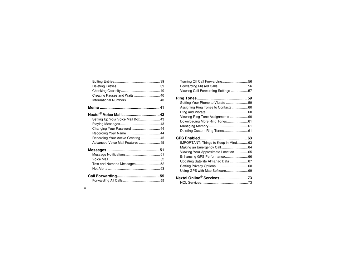 Motorola I530 manual Messages 