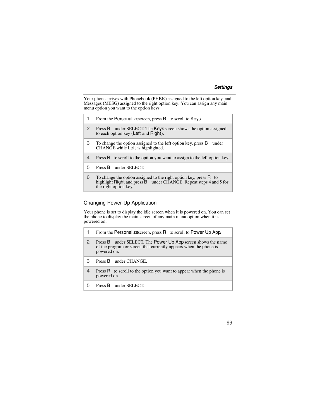 Motorola i55sr manual Changing Power-Up Application 