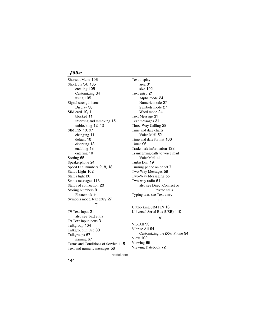 Motorola i55sr manual 144 