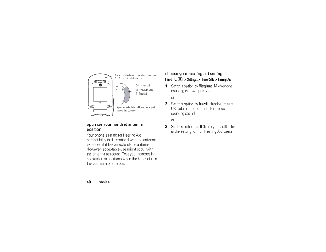 Motorola i570 manual Optimize your handset antenna position 