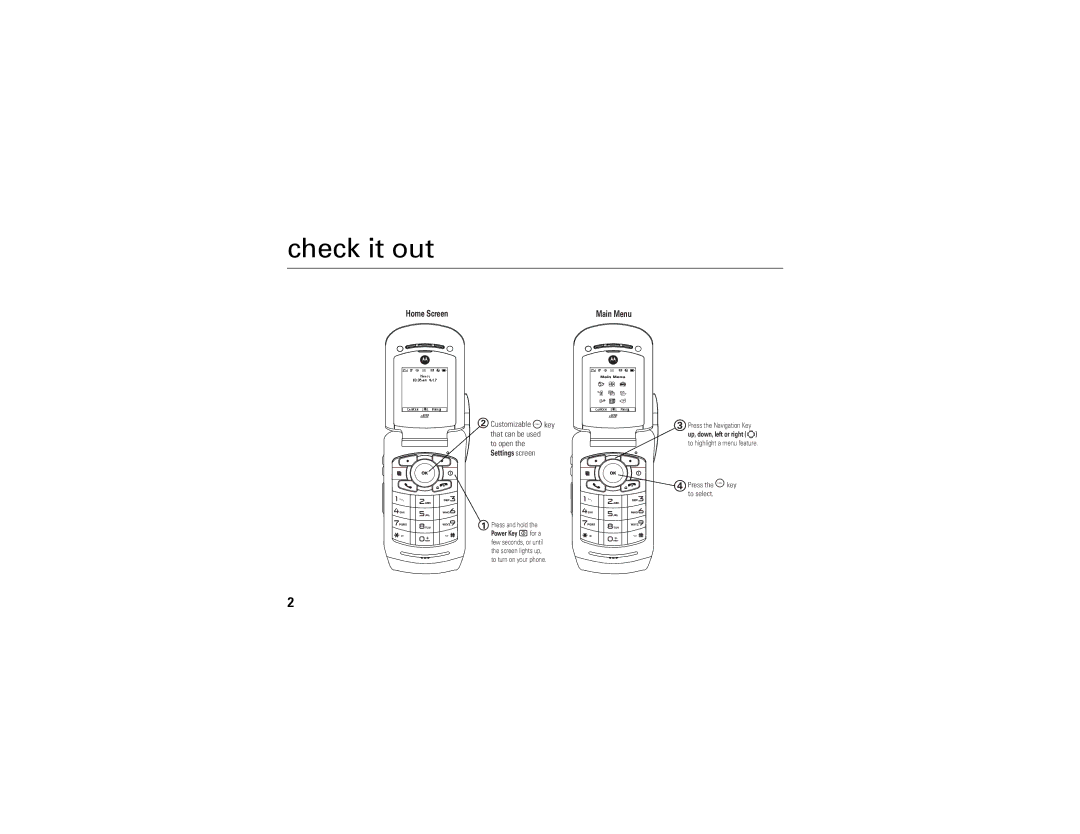 Motorola i570 manual Check it out, Home Screen Main Menu 