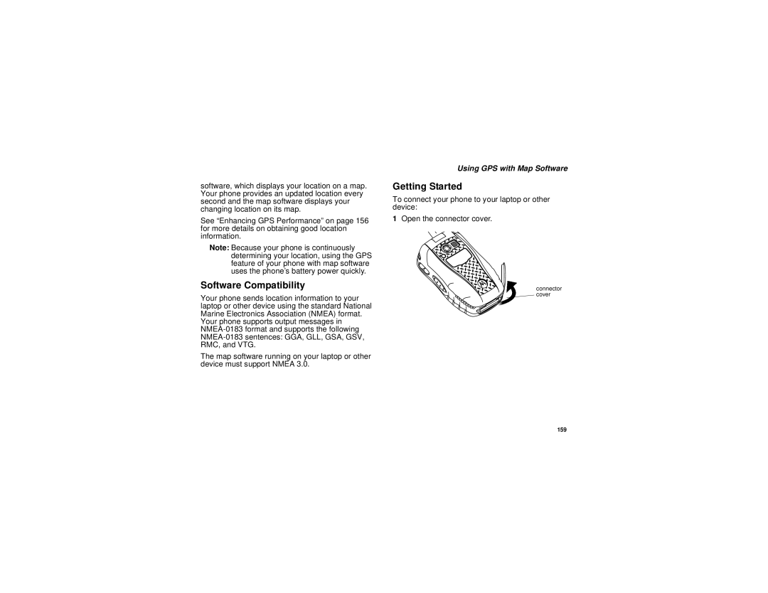 Motorola I580 manual Software Compatibility, Getting Started, Using GPS with Map Software 