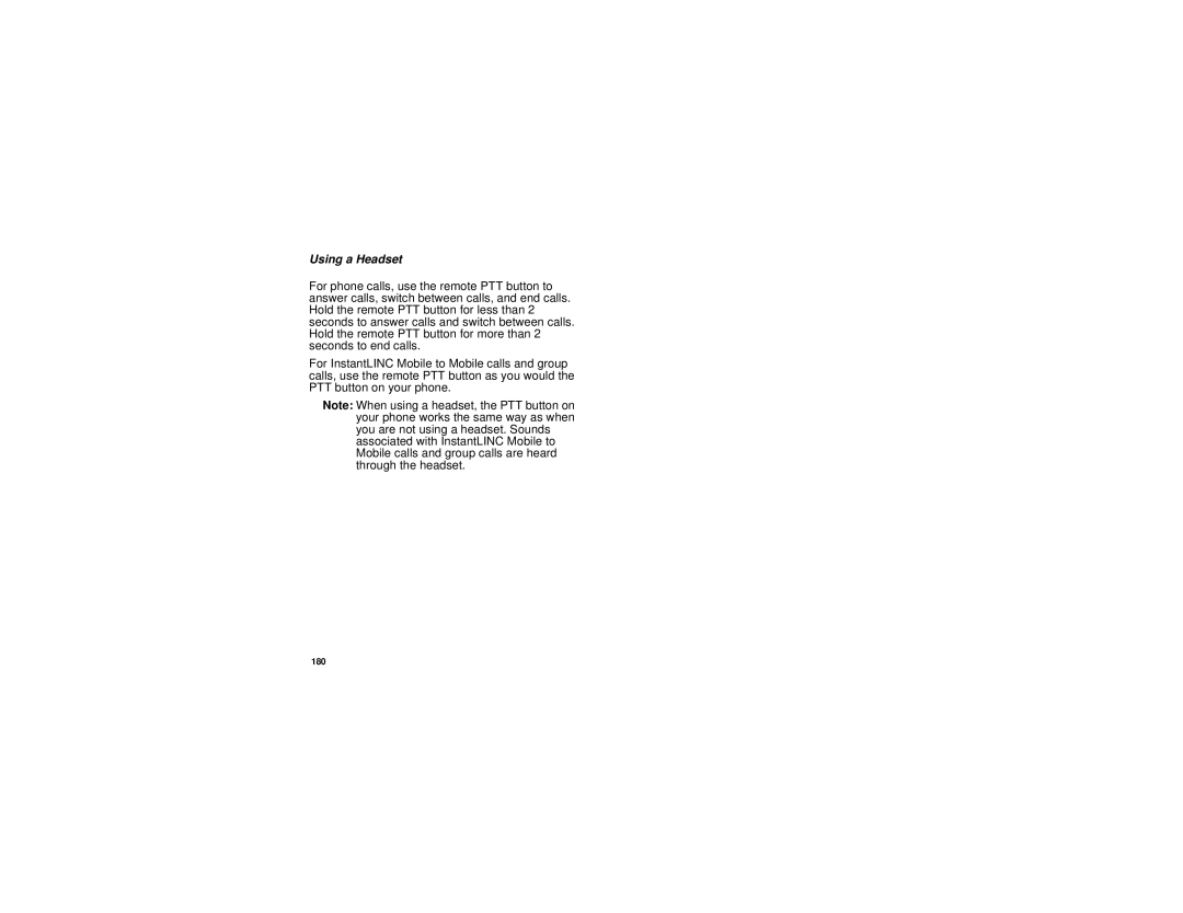 Motorola I580 manual Using a Headset 