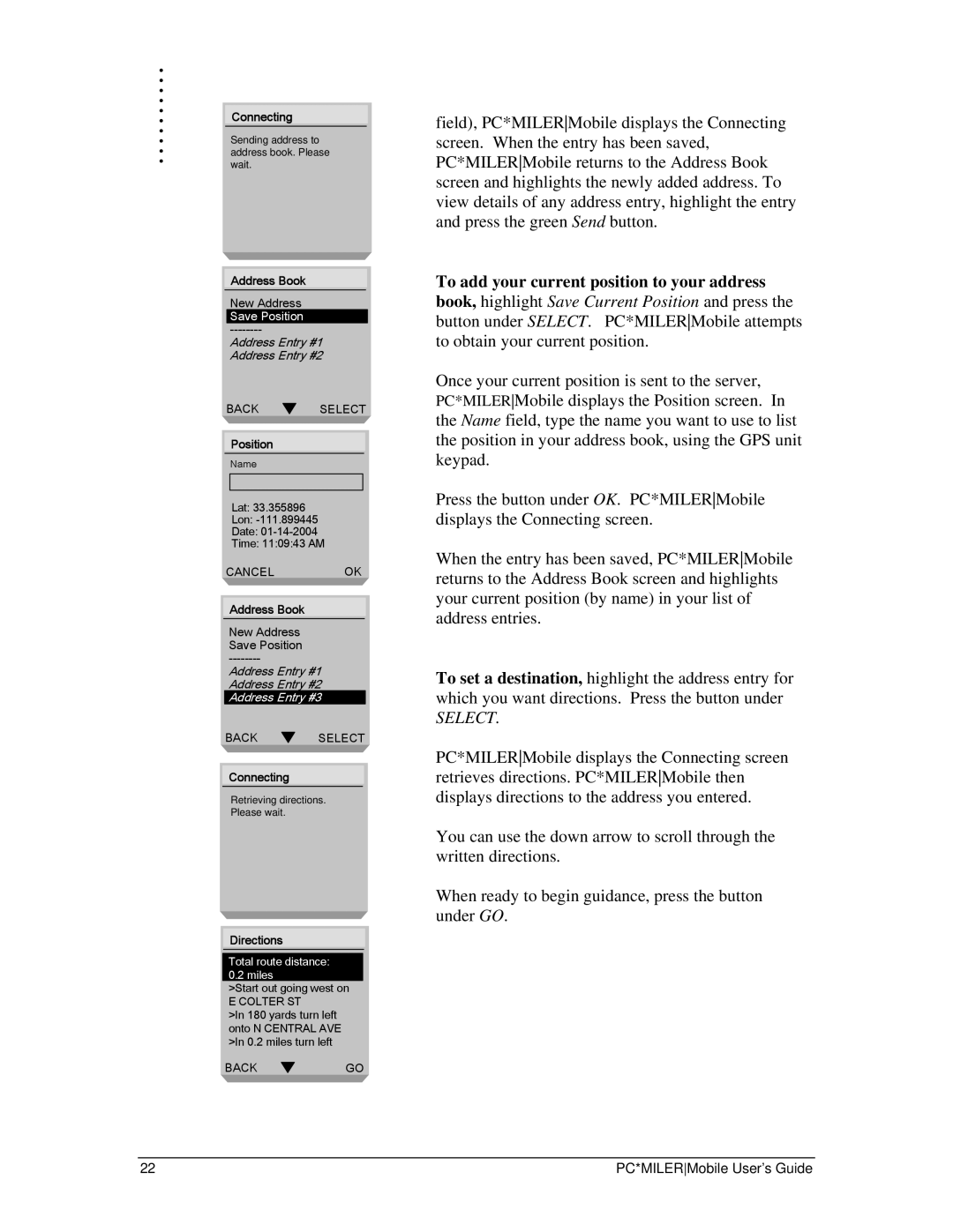 Motorola i58sr, i88s manual Position 