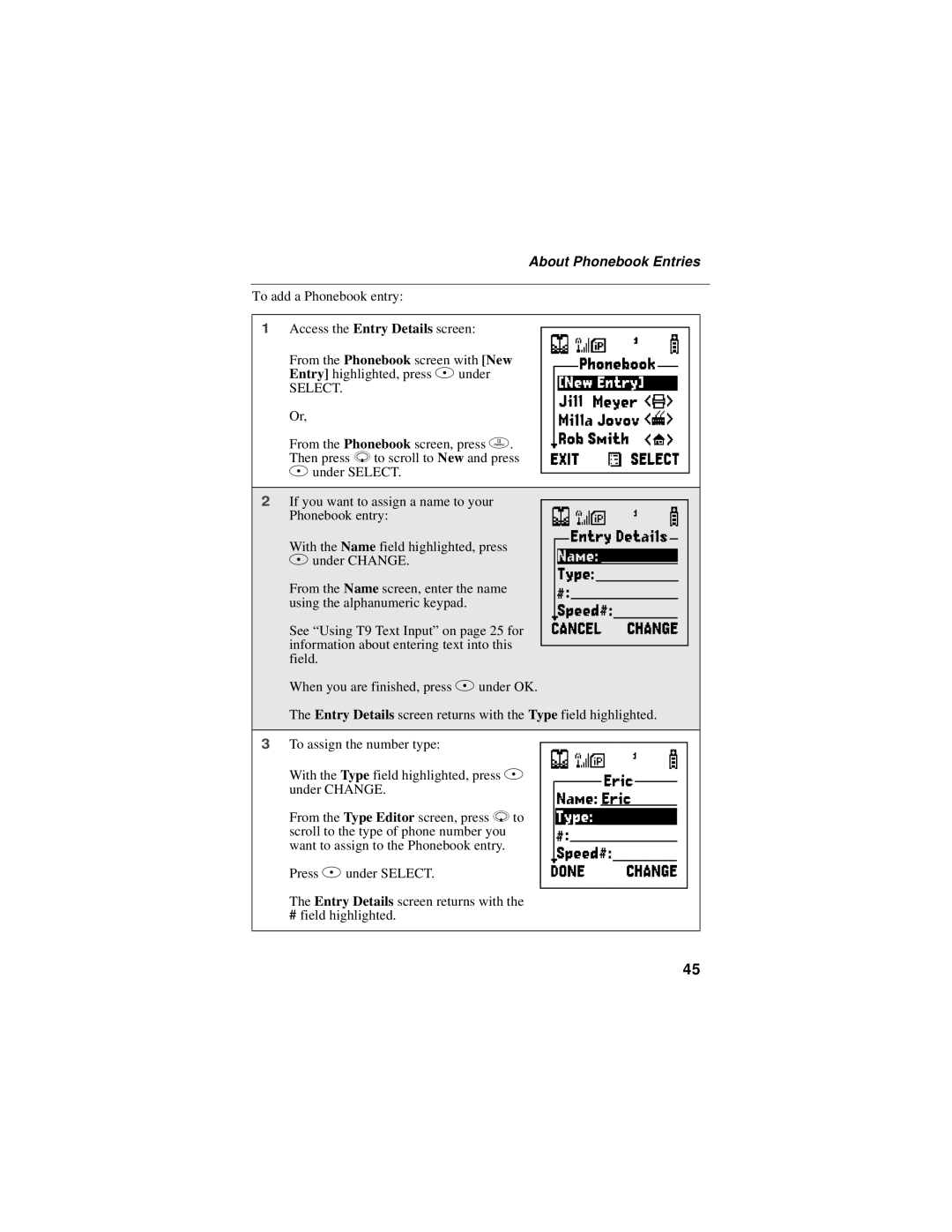 Motorola i58sr manual From the Phonebook screen, press m 