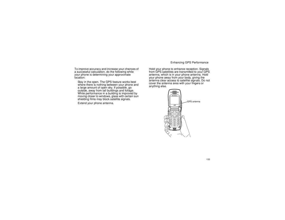 Motorola i670 manual Enhancing GPS Performance 