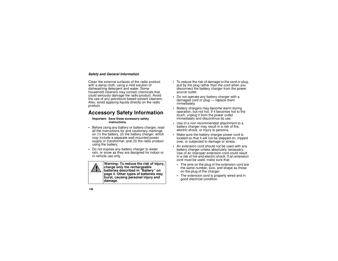 Motorola i710 manual Accessory Safety Information 