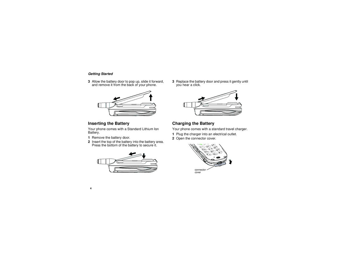 Motorola i710 manual Inserting the Battery, Charging the Battery 