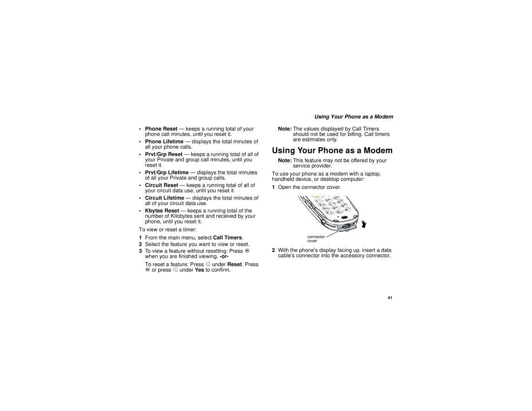 Motorola i710 manual Using Your Phone as a Modem 