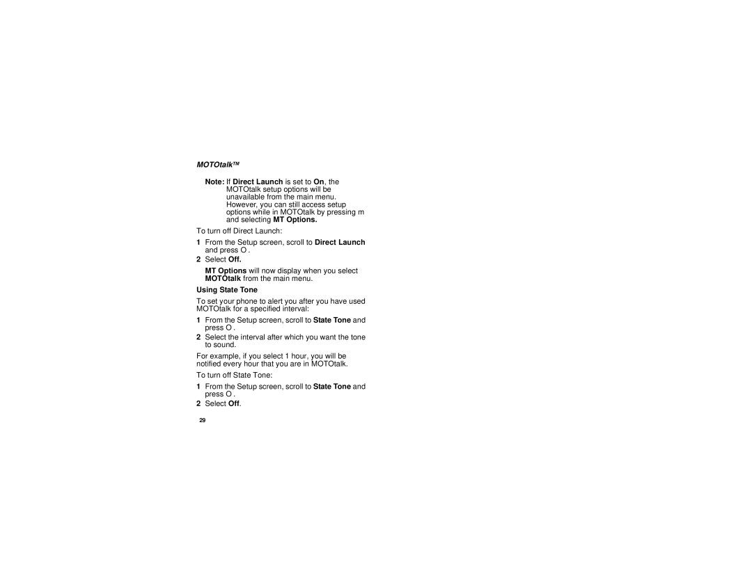 Motorola i760 manual Using State Tone 