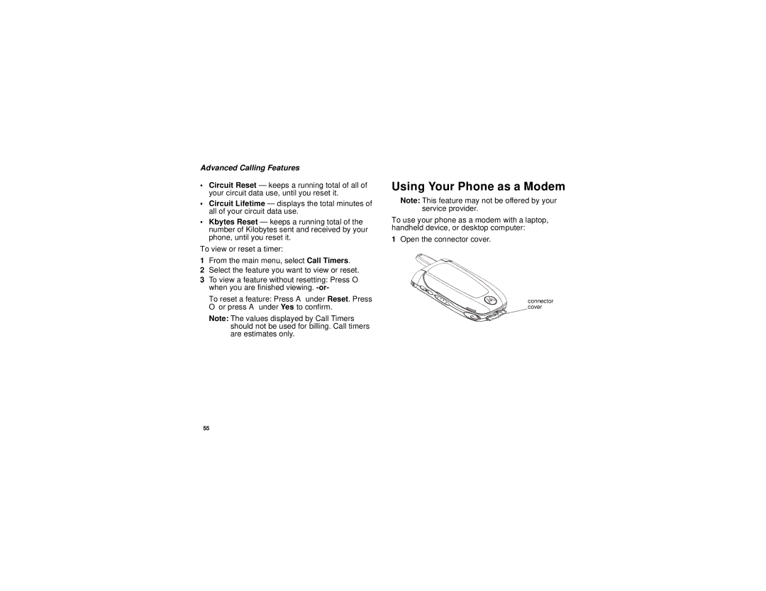 Motorola i760 manual Using Your Phone as a Modem 