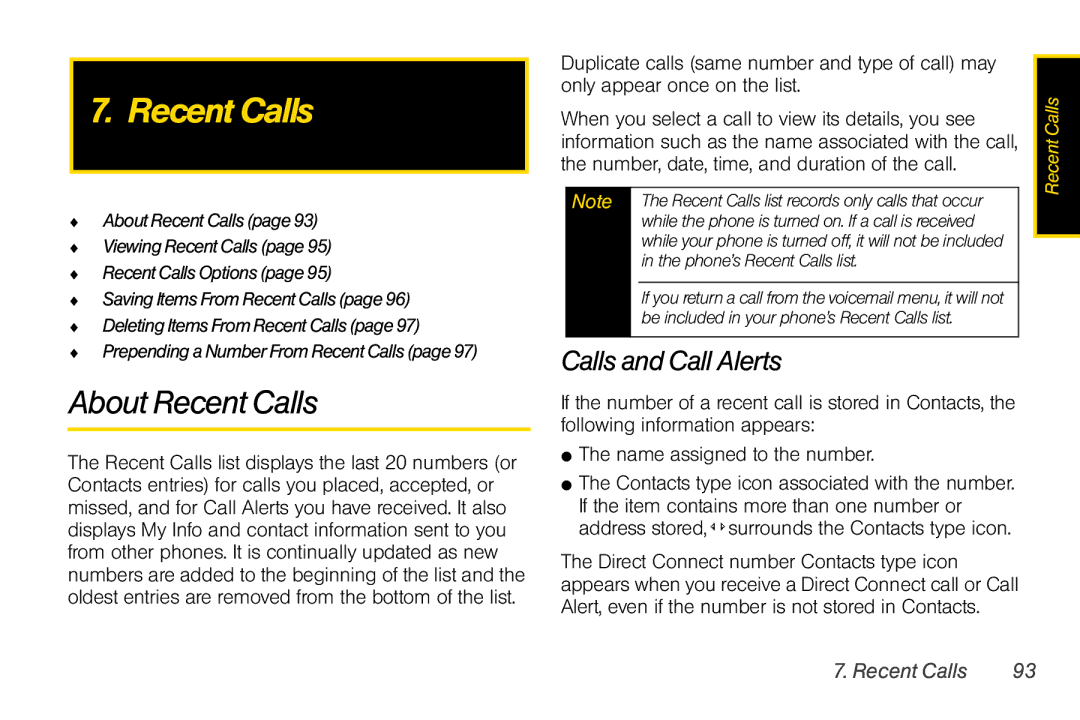 Motorola I856 manual About Recent Calls, Calls and Call Alerts 