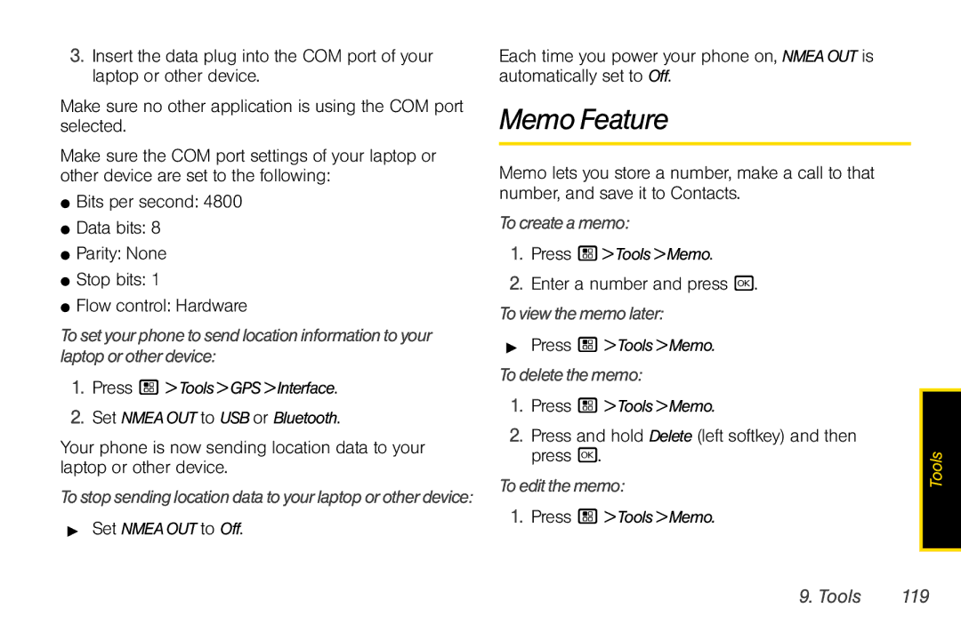 Motorola I856 manual Memo Feature 