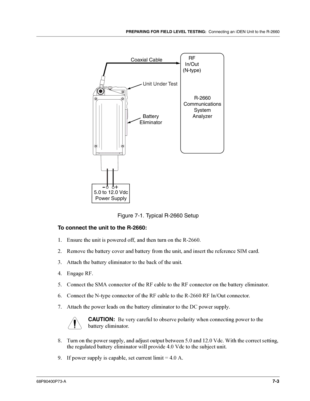 Motorola i860 manual To connect the unit to the R-2660, Coaxial Cable In/Out Type 