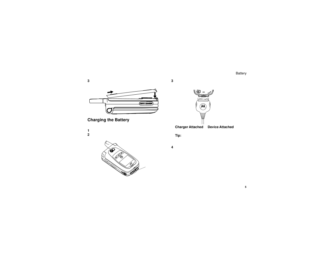 Motorola i870 manual Charging the Battery 