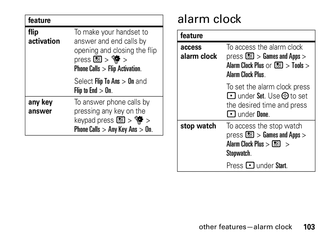 Motorola i9 manual Alarm clock 