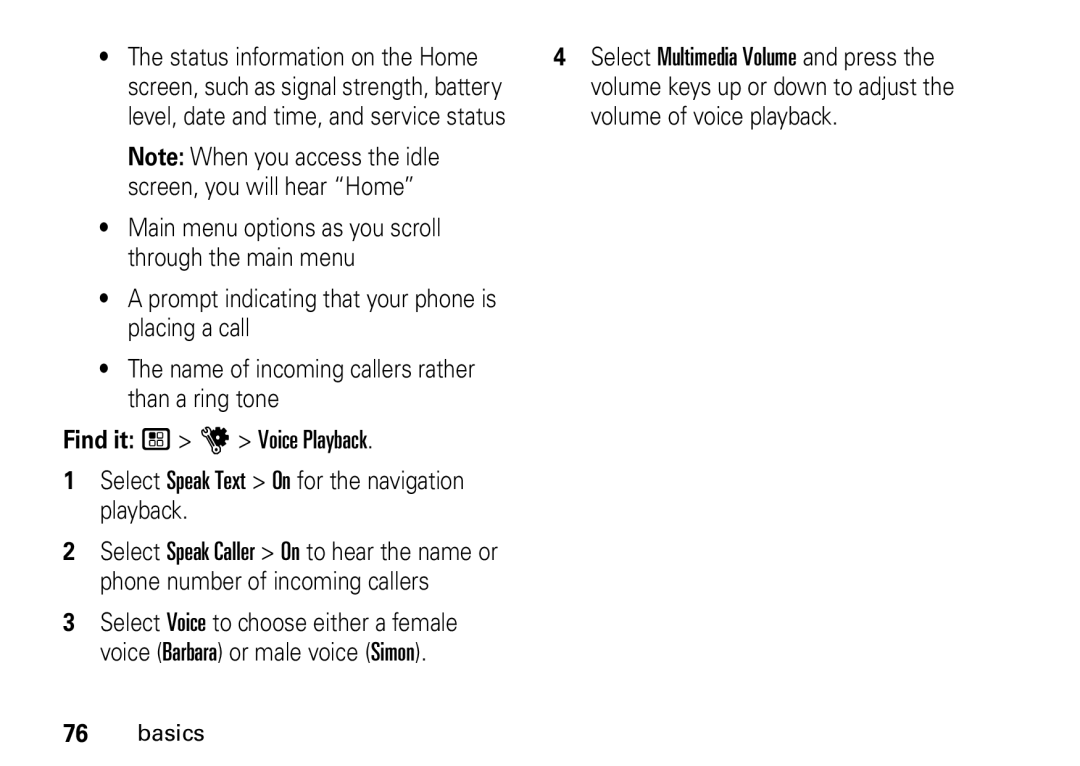 Motorola i9 manual Basics 