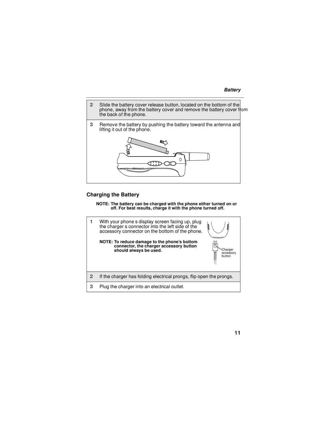 Motorola i90c manual Charging the Battery 