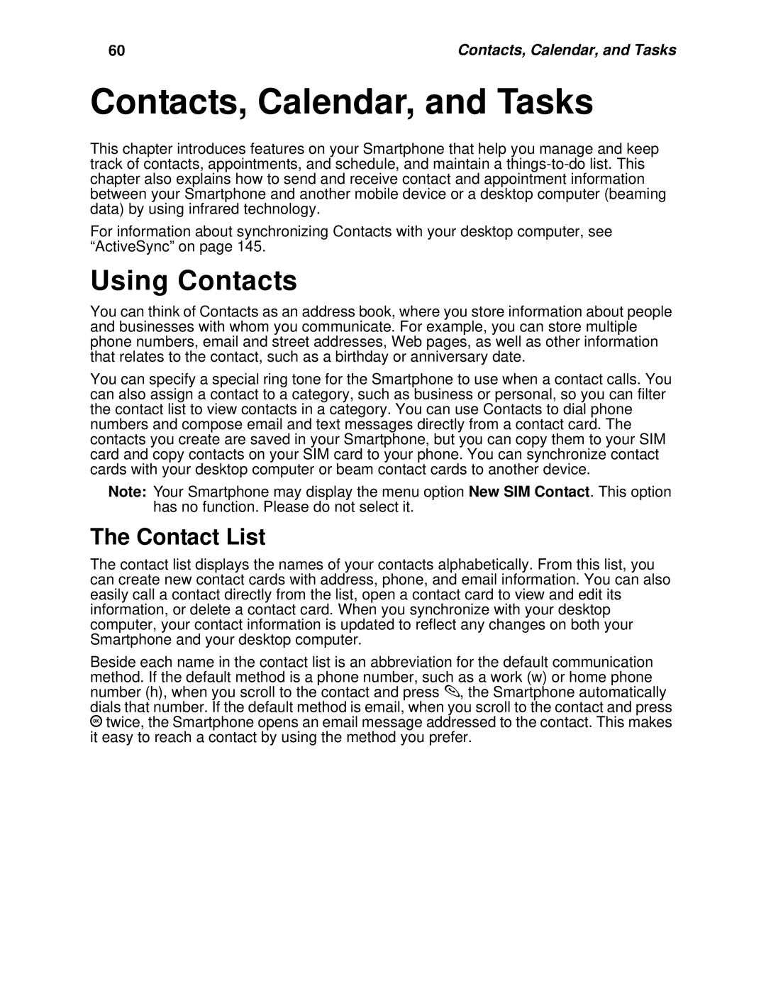 Motorola i930 manual Contacts, Calendar, and Tasks, Using Contacts, Contact List 