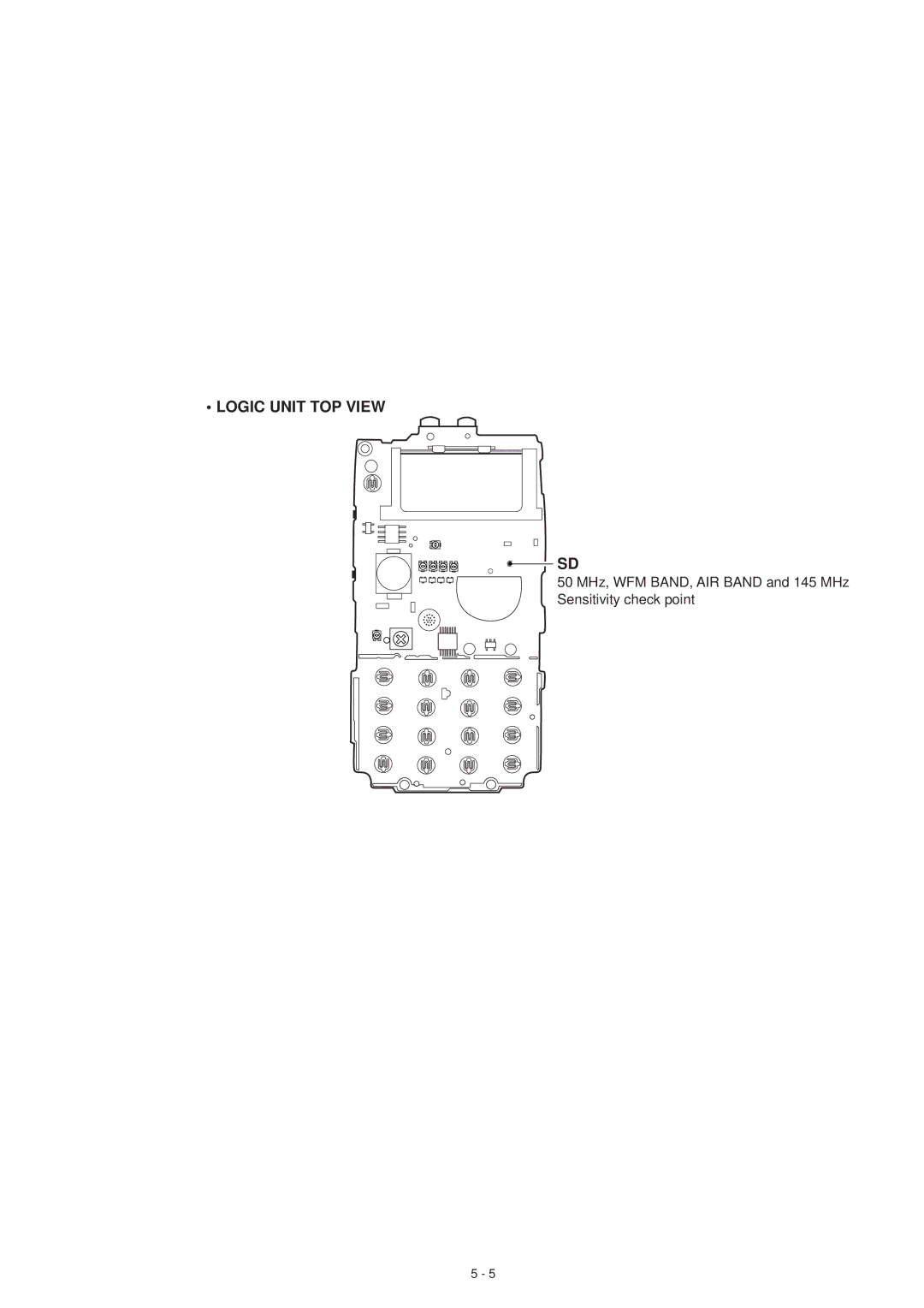 Motorola IC-T81E, IC-T81A service manual Logic Unit TOP View 