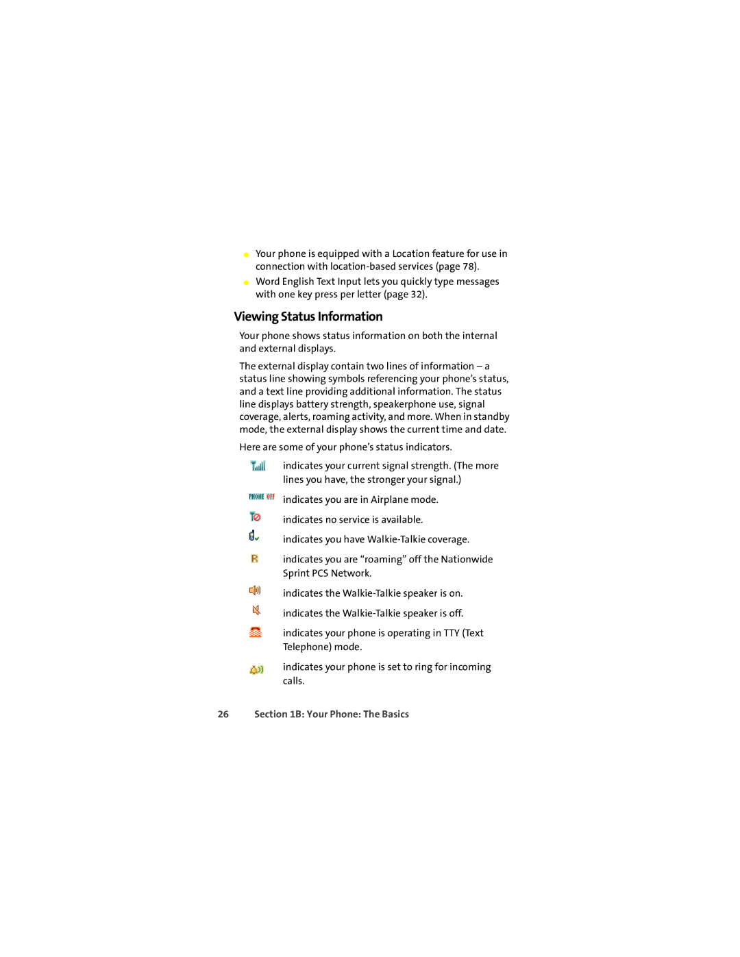 Motorola ic502 manual Viewing Status Information 