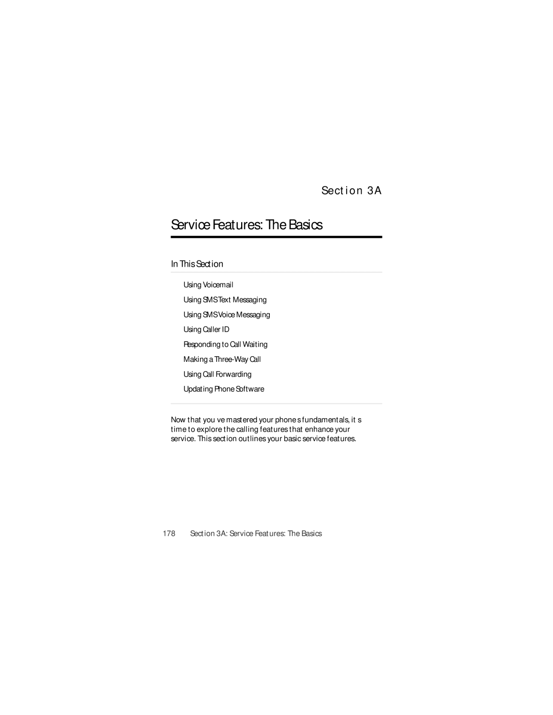 Motorola Ic602 manual Service Features The Basics 