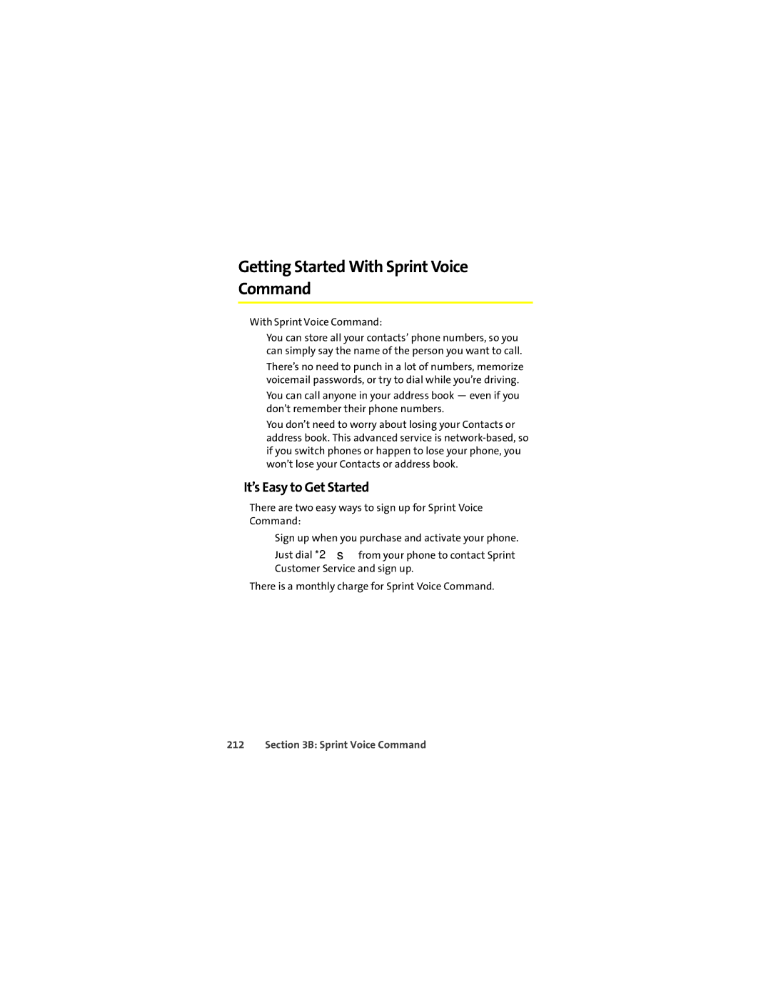 Motorola Ic602 manual Getting Started With Sprint Voice Command, It’s Easy to Get Started 