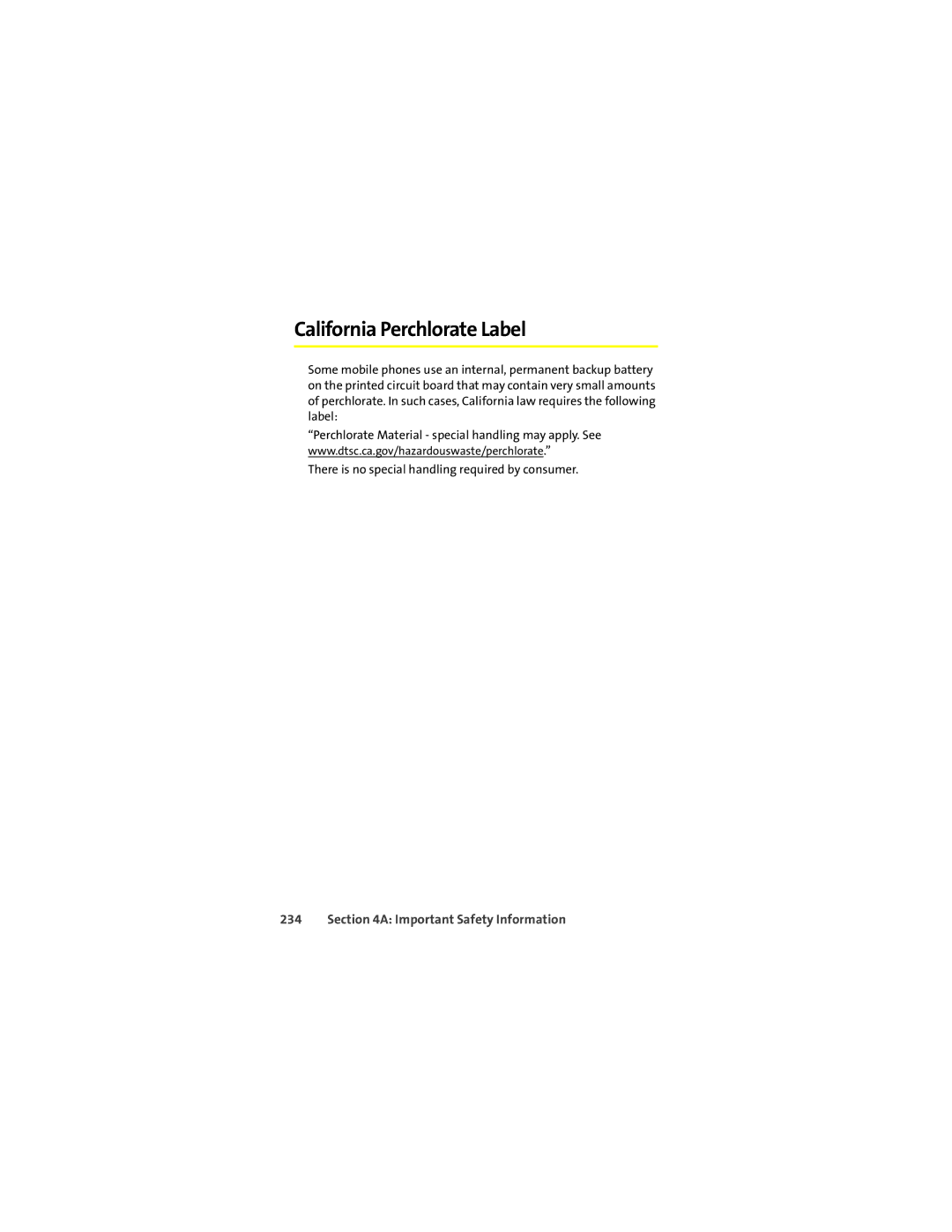 Motorola Ic602 manual California Perchlorate Label 